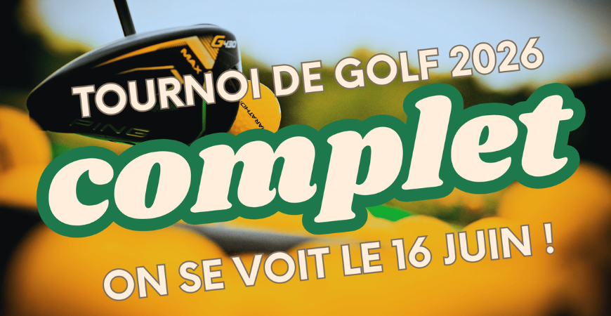 Tournoi de golf de la Fondation de la CCAM 2026 : le tournoi est complet, mais le souper est toujours ouvert